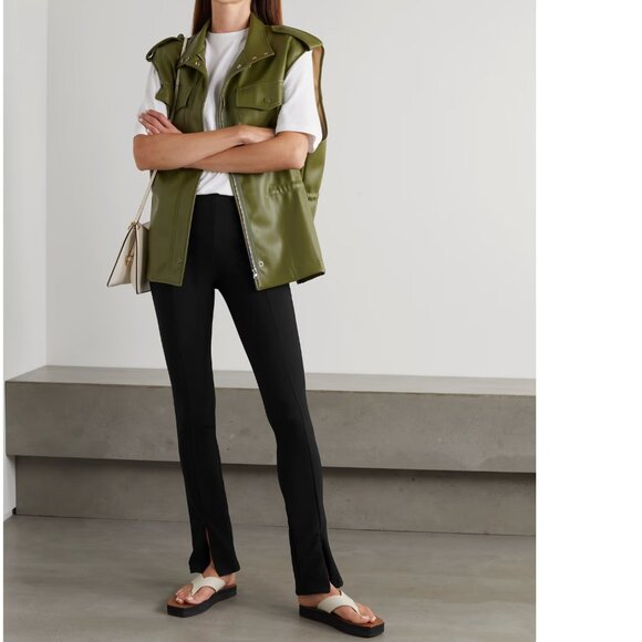 NWOT The Frankie shop Reya ribbed stretch jersey flare leggings - XS - Picture 1 of 6